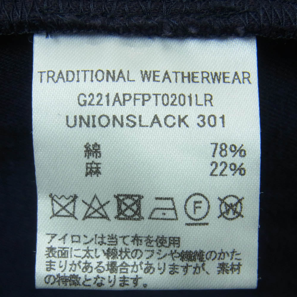 Traditional Weatherwear トラディショナルウェザーウェア G221APFPT0201LR スラックス パンツ 中国製 ダークネイビー系 L【中古】