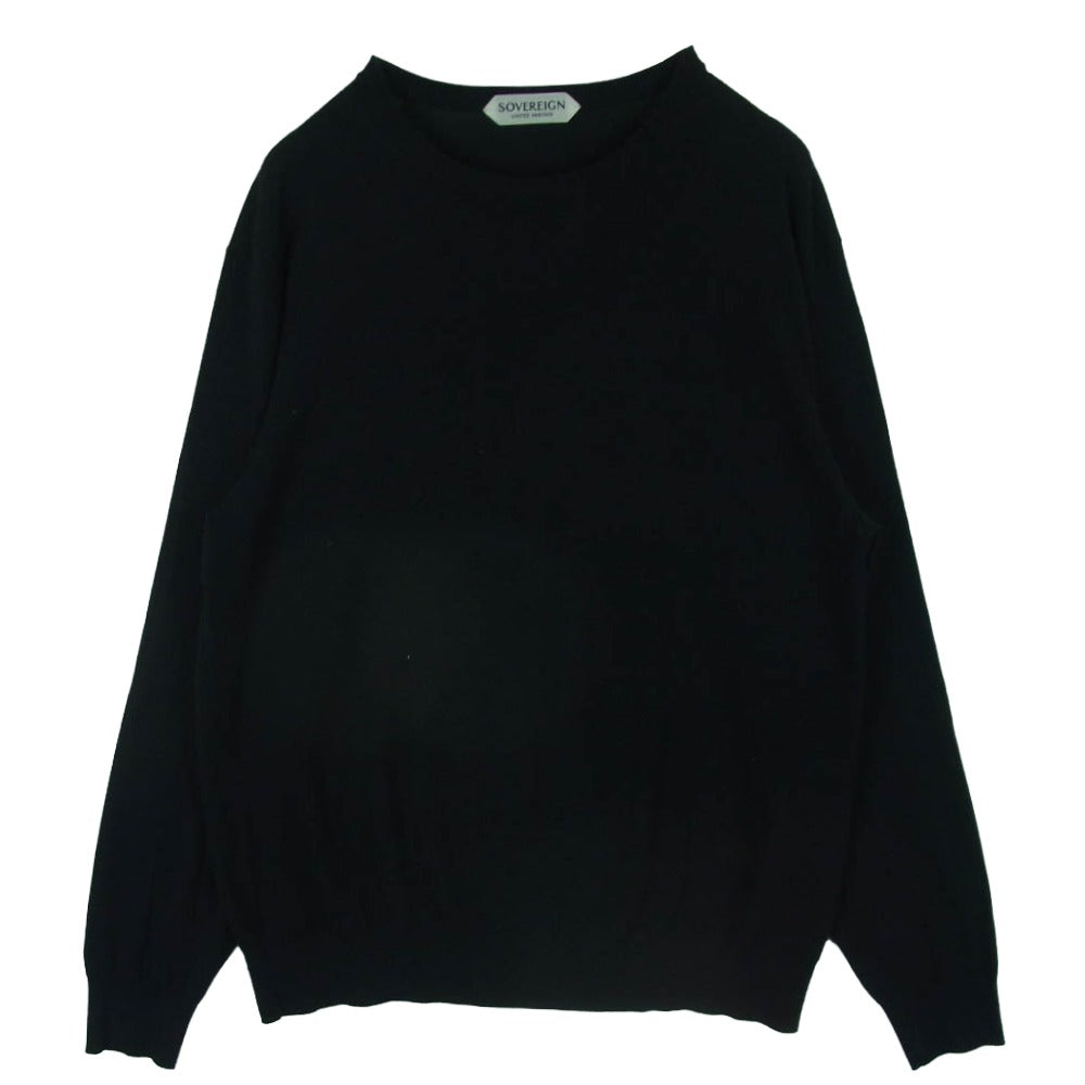 UNITED ARROWS ユナイテッドアローズ 1113-106-4713 Sovereign ロロピアーナ社製 スーパー150sウール ニット セーター ブラック系 L【中古】