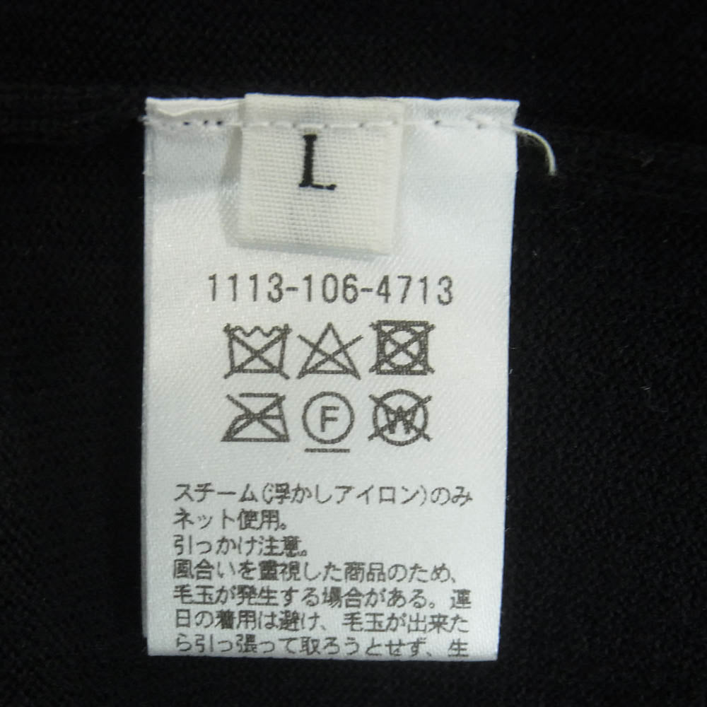 UNITED ARROWS ユナイテッドアローズ 1113-106-4713 Sovereign ロロピアーナ社製 スーパー150sウール ニット セーター ブラック系 L【中古】