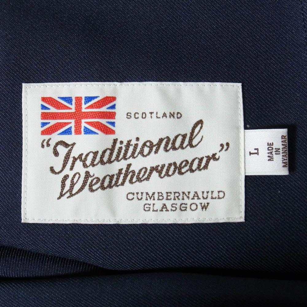 Traditional Weatherwear トラディショナルウェザーウェア 22SS G221OSFJK0201CT ダブルブレスト 金ロゴボタン ブレザー ジャケット ネイビー系 L【美品】【中古】