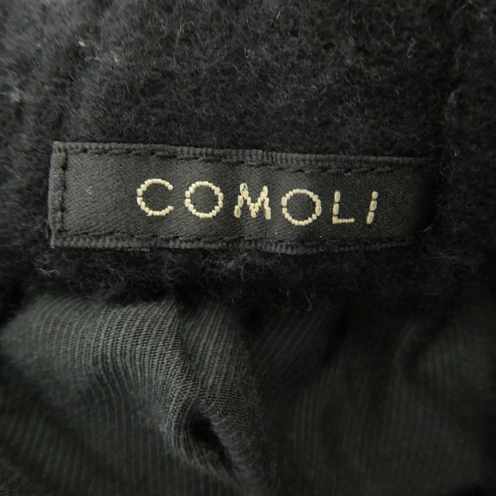 COMOLI コモリ 23AW Y03-03011 縮絨ウール 6P パンツ ブラック系 3【中古】