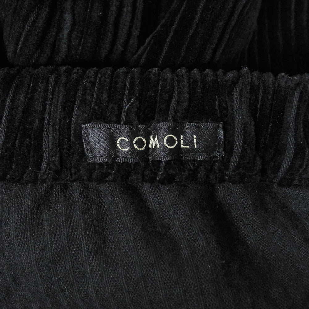 COMOLI コモリ 24AW A03-03018 コーデュロイドローストリングパンツ ブラック系 3【中古】
