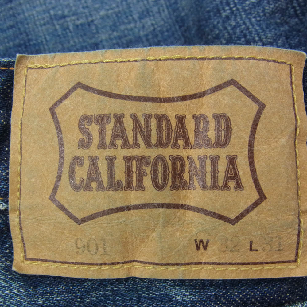 STANDARD CALIFORNIA スタンダードカリフォルニア 24SS SD 5P Denim Pants 901 66 Vintage Wash ヴィンテージウォッシュ デニムパンツ W32 L31 インディゴブルー系 32【美品】【中古】