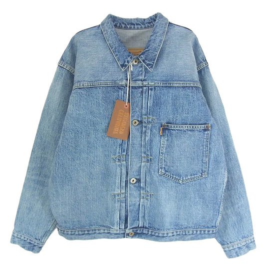 STANDARD CALIFORNIA スタンダードカリフォルニア OUDLA450 SD Denim Jacket S996 WW II Vintage Wash ヴィンテージウォッシュ デニムジャケット インディゴブルー系 42【極上美品】【中古】