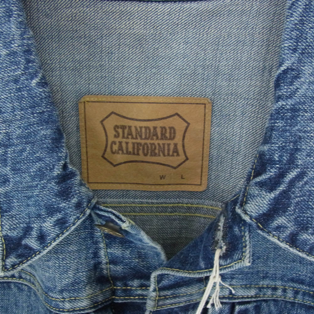 STANDARD CALIFORNIA スタンダードカリフォルニア OUDLA450 SD Denim Jacket S996 WW II Vintage Wash ヴィンテージウォッシュ デニムジャケット インディゴブルー系 42【極上美品】【中古】