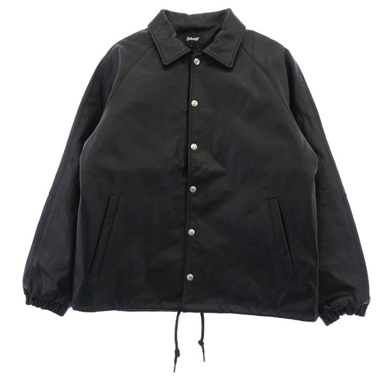 schott ショット 7825950054 LEATHER COACH JACKET 牛革 レザー コーチ ジャケット ブラック系 L【美品】【中古】