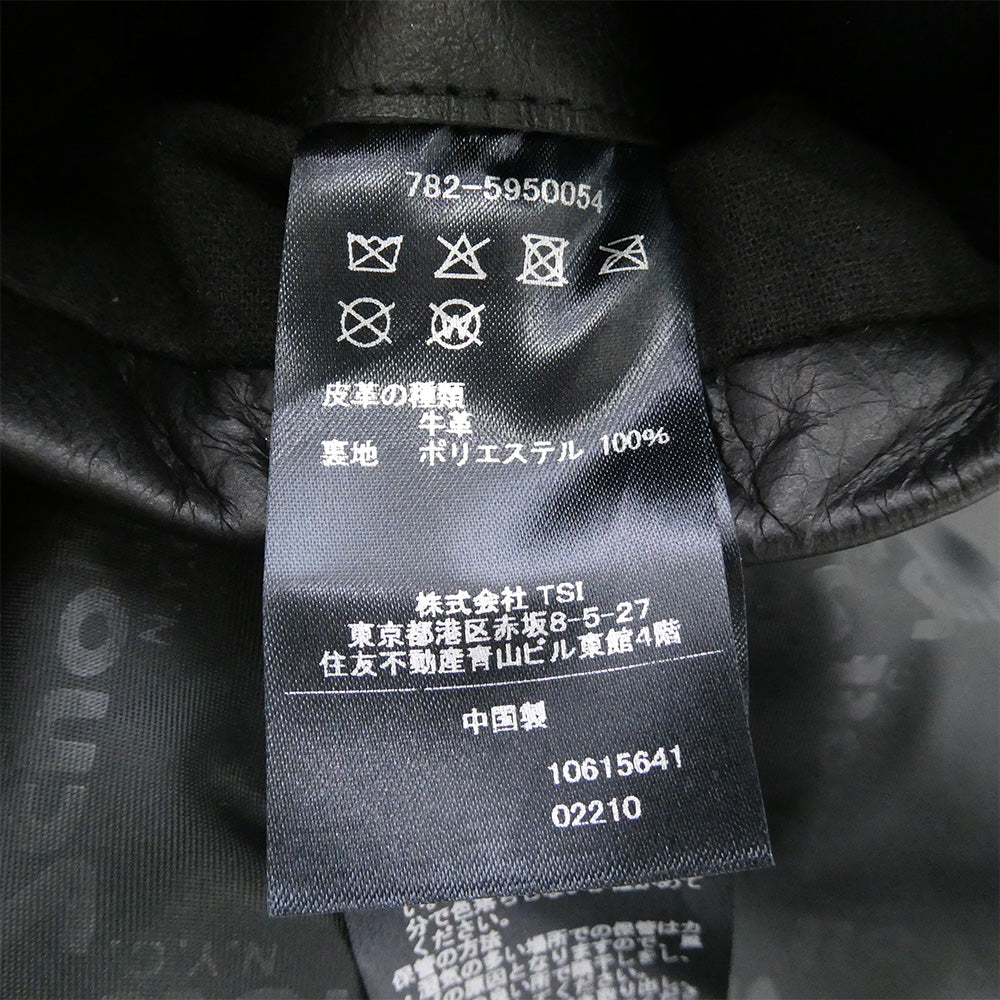 schott ショット 7825950054 LEATHER COACH JACKET 牛革 レザー コーチ ジャケット ブラック系 L【美品】【中古】