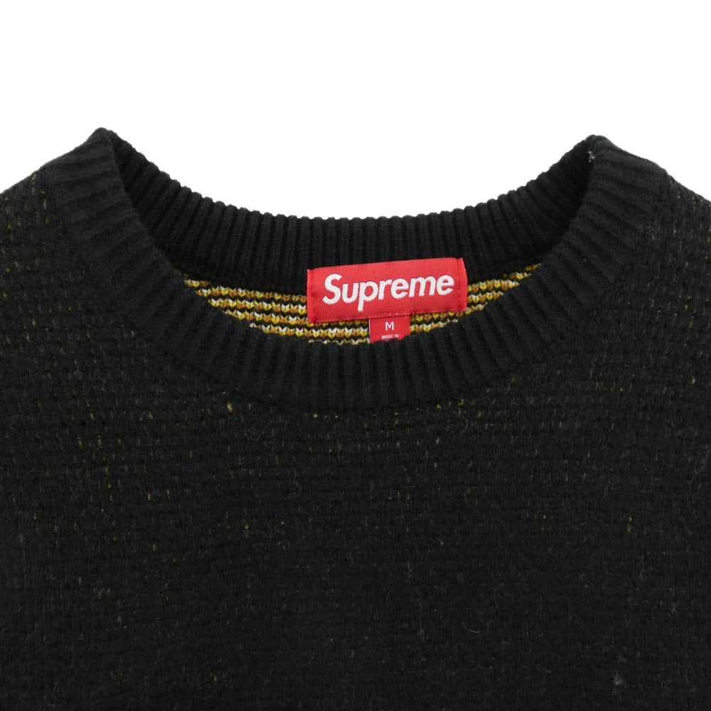 Supreme シュプリーム 25AW アンタイヒーロー Sweater ニット イーグル クルーネック セーター ブラック系 イエロー系 M【中古】