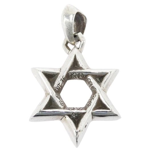 CHROME HEARTS クロムハーツ（原本無） STAR OF DAVID PENDANT SML スターオブダビデ スモール ペンダントトップ シルバー系【中古】