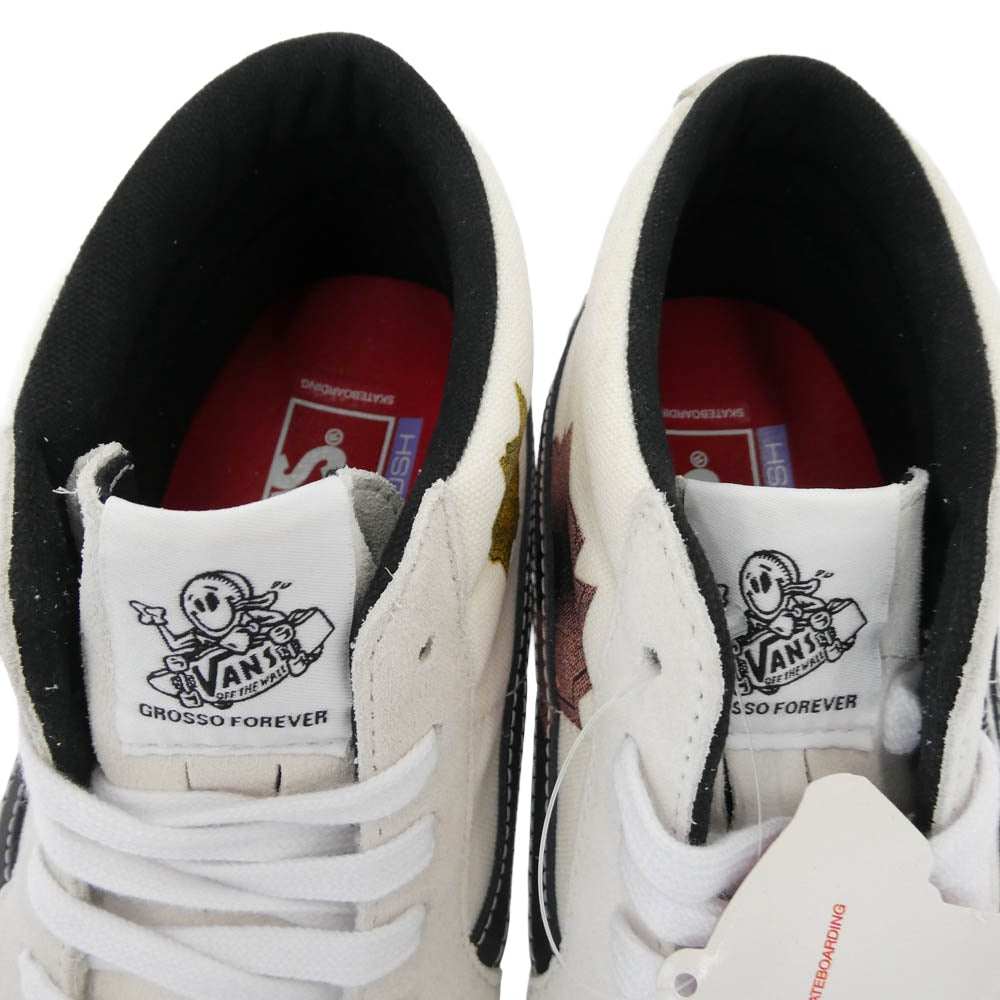 Supreme シュプリーム 25SS VN0A5KS1CRM x Nate Lowman Skate Grosso Mid Bullet Hole Natural ネイトローマン スケート グロッソ ミッド スニーカー アイボリー系 27.5cm【極上美品】【中古】