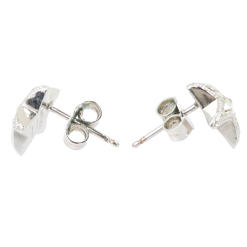 JIMMY CHOO ジミーチュウ スター スタッズ ステンレススチール クリスタル ピアス シルバー系【中古】