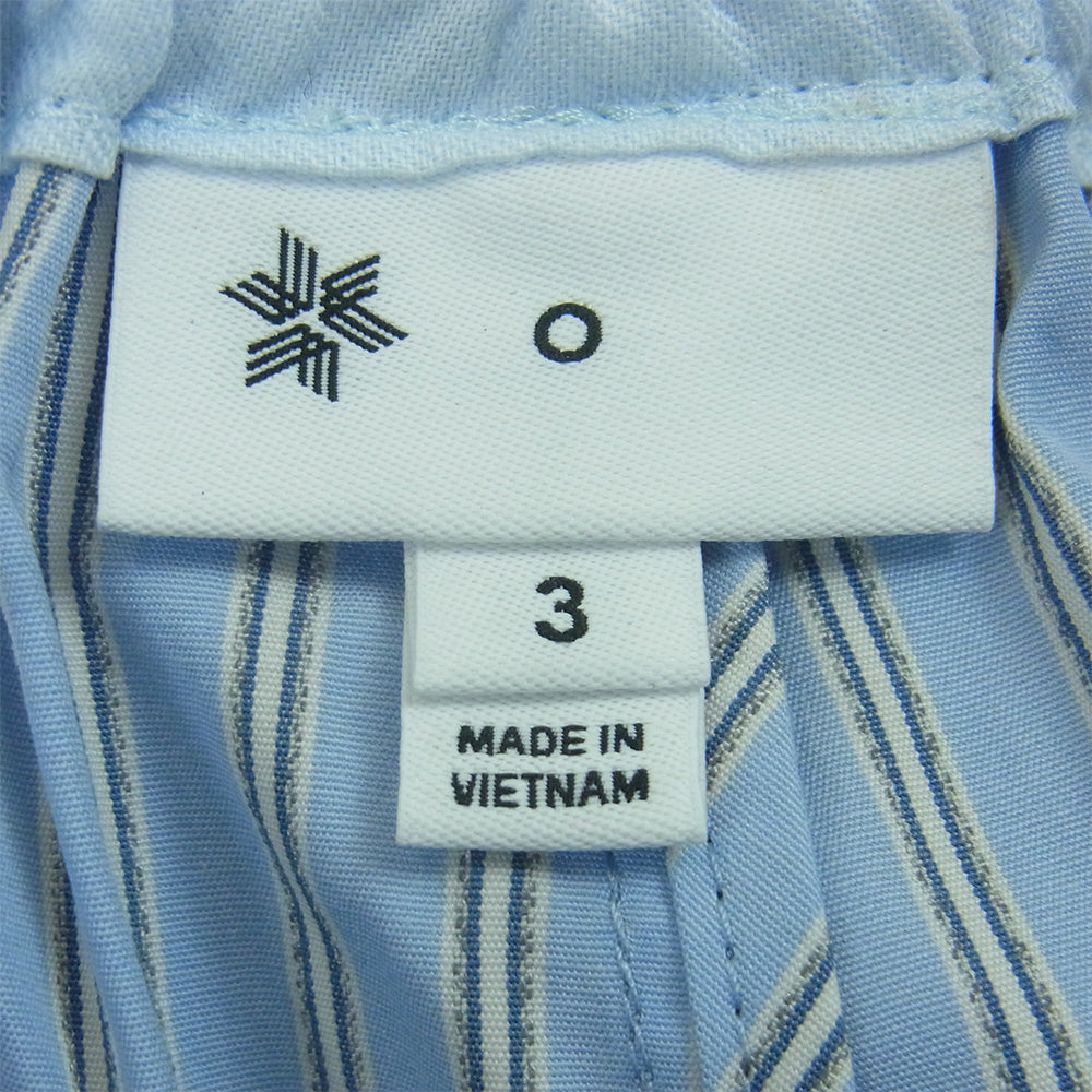 Goldwin ゴールドウィン 26SS GZ76153 Reflective Striped Pants レトロ リフレクティブ ストライプ パンツ ライトブルー系 CHILL SAXE L 3【極上美品】【中古】