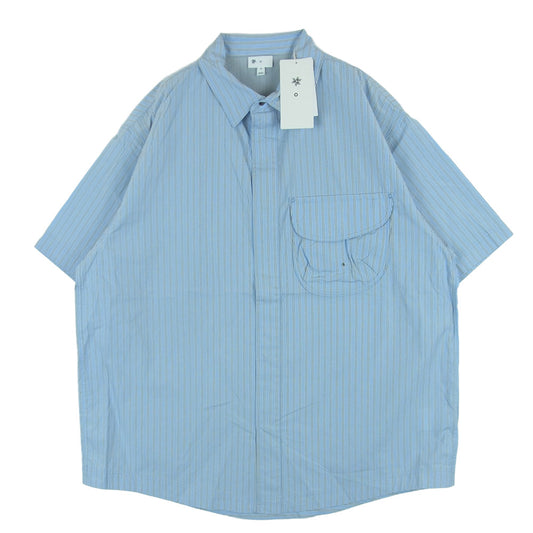 Goldwin ゴールドウィン 26SS GZ56105 Retroreflective Short Sleeved Shirt レトロ リフレクティブ ショート スリーブ 半袖 シャツ ライトブルー系 CHILL SAXE XL 4【極上美品】【中古】