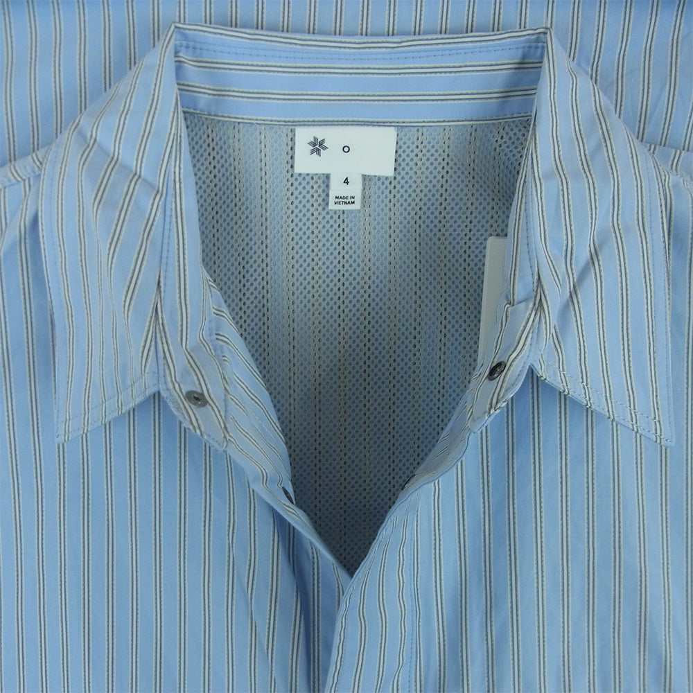 Goldwin ゴールドウィン 26SS GZ56105 Retroreflective Short Sleeved Shirt レトロ リフレクティブ ショート スリーブ 半袖 シャツ ライトブルー系 CHILL SAXE XL 4【極上美品】【中古】