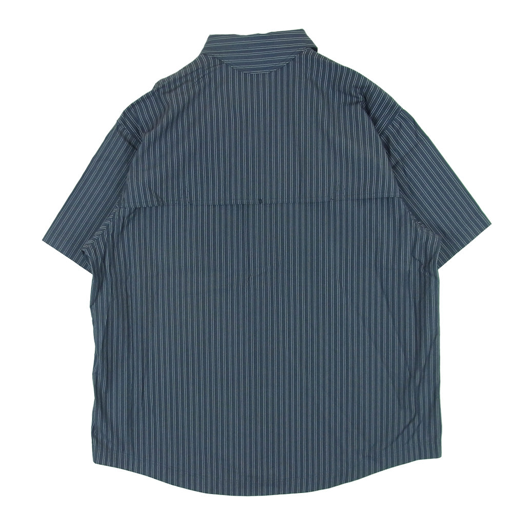 Goldwin ゴールドウィン 26SS GZ56105 Reflective Striped Shirt レトロ リフレクティブ ショート スリーブ 半袖 シャツ チャコール系 DEEP CHARCOAL XL 4【極上美品】【中古】