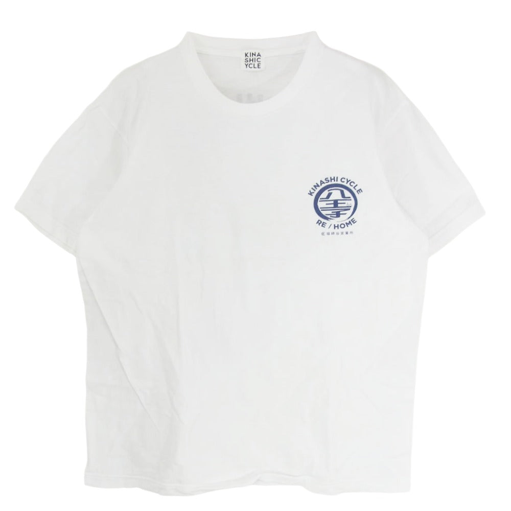 木梨サイクル × 八王子工務店 八王子リホーム 半袖 Tシャツ ホワイト系 L【中古】
