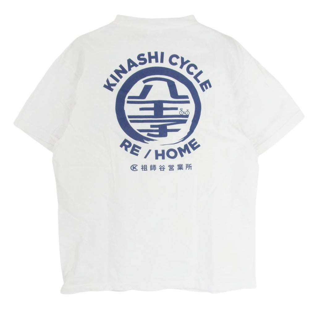 木梨サイクル × 八王子工務店 八王子リホーム 半袖 Tシャツ ホワイト系 L【中古】