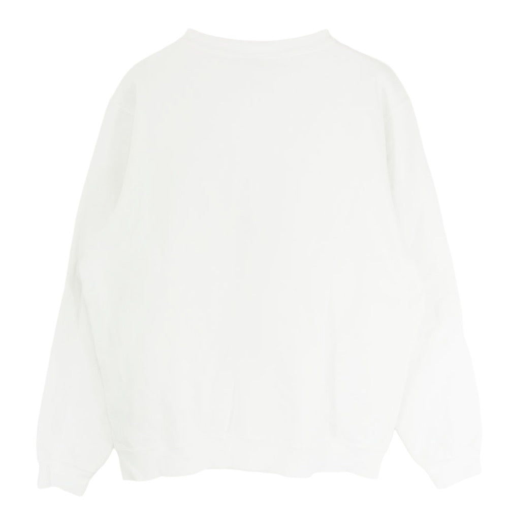 Champion チャンピオン C5-P001 USA製 9oz Terry Fleece CREW NECK SWEATSHIRT クルーネック スウェット シャツ ホワイト系 L【中古】