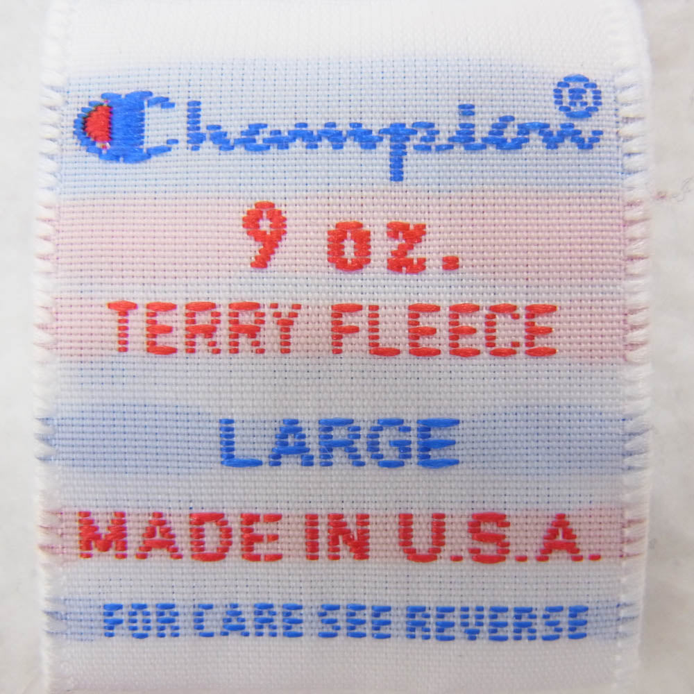 Champion チャンピオン C5-P001 USA製 9oz Terry Fleece CREW NECK SWEATSHIRT クルーネック スウェット シャツ ホワイト系 L【中古】