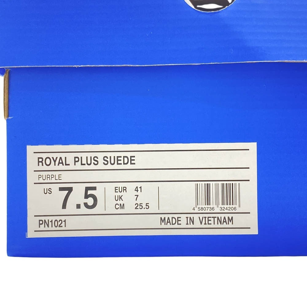 PRO-Keds プロケッズ PN1021 ROYAL PLUS SUEDE LO ロイヤル プラス ローカット スニーカー パープル パープル系 ホワイト系 25.5cm【新古品】【未使用】【中古】