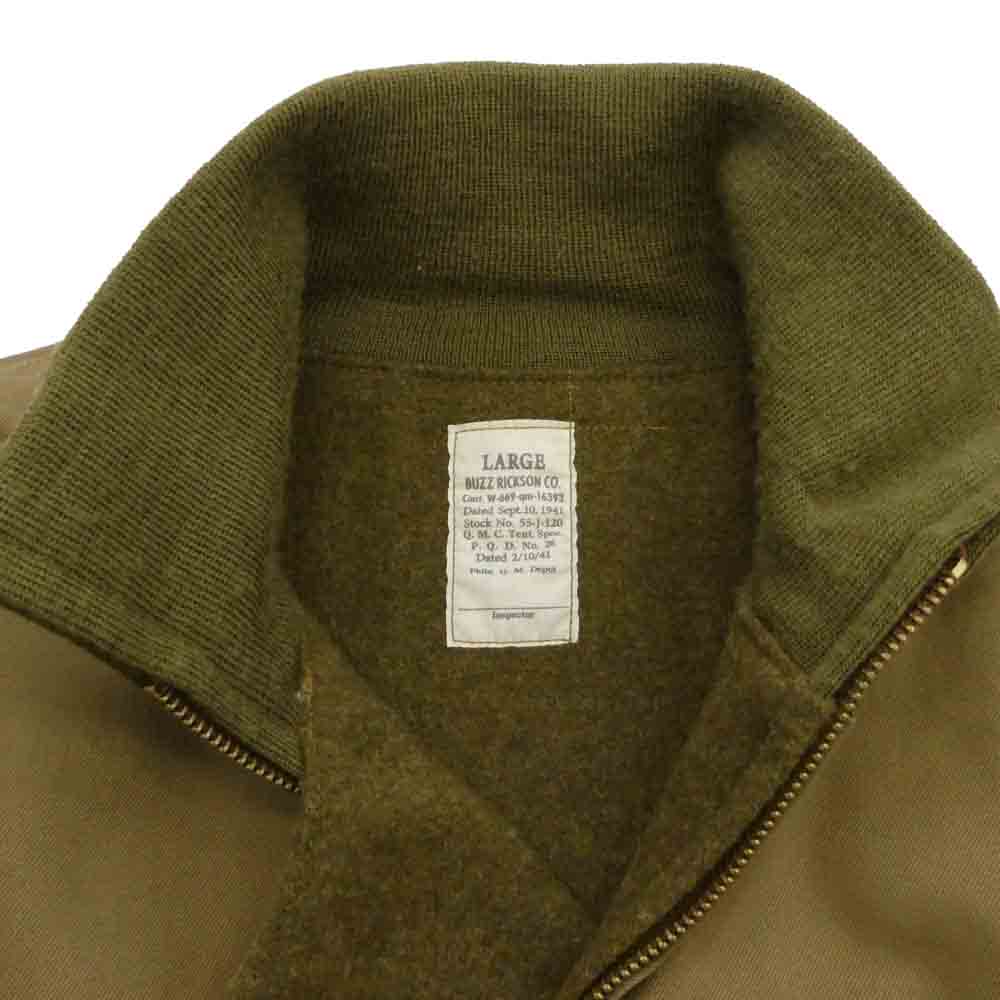 Buzz Rickson's バズリクソンズ BR14860 WINTER COMBAT JACKET Type TANK PATCH POCKET ウインター コンバット ジャケット タンカース パッチ ポケット L オリーブ系 L【中古】