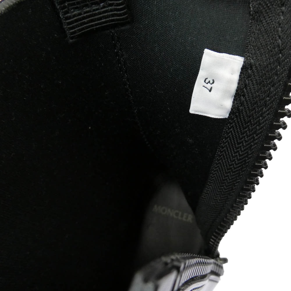 MONCLER モンクレール サイドジップ ラバー レインブーツ ブラック系 37【中古】
