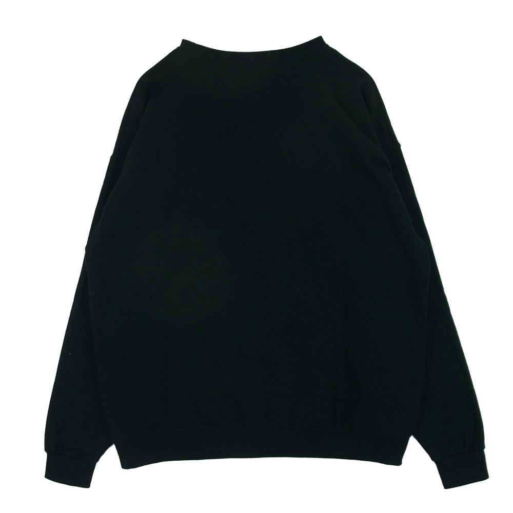 WACKO MARIA ワコマリア 25AW TIM LEHI CREW NECK SWEAT SHIRT TYPE-2 ロゴ刺繍 ティムリーハイ クルーネック スウェット トレーナー ブラック系 XL【中古】