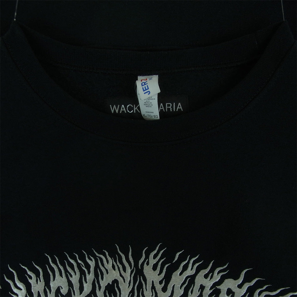 WACKO MARIA ワコマリア 25AW TIM LEHI CREW NECK SWEAT SHIRT TYPE-2 ロゴ刺繍 ティムリーハイ クルーネック スウェット トレーナー ブラック系 XL【中古】