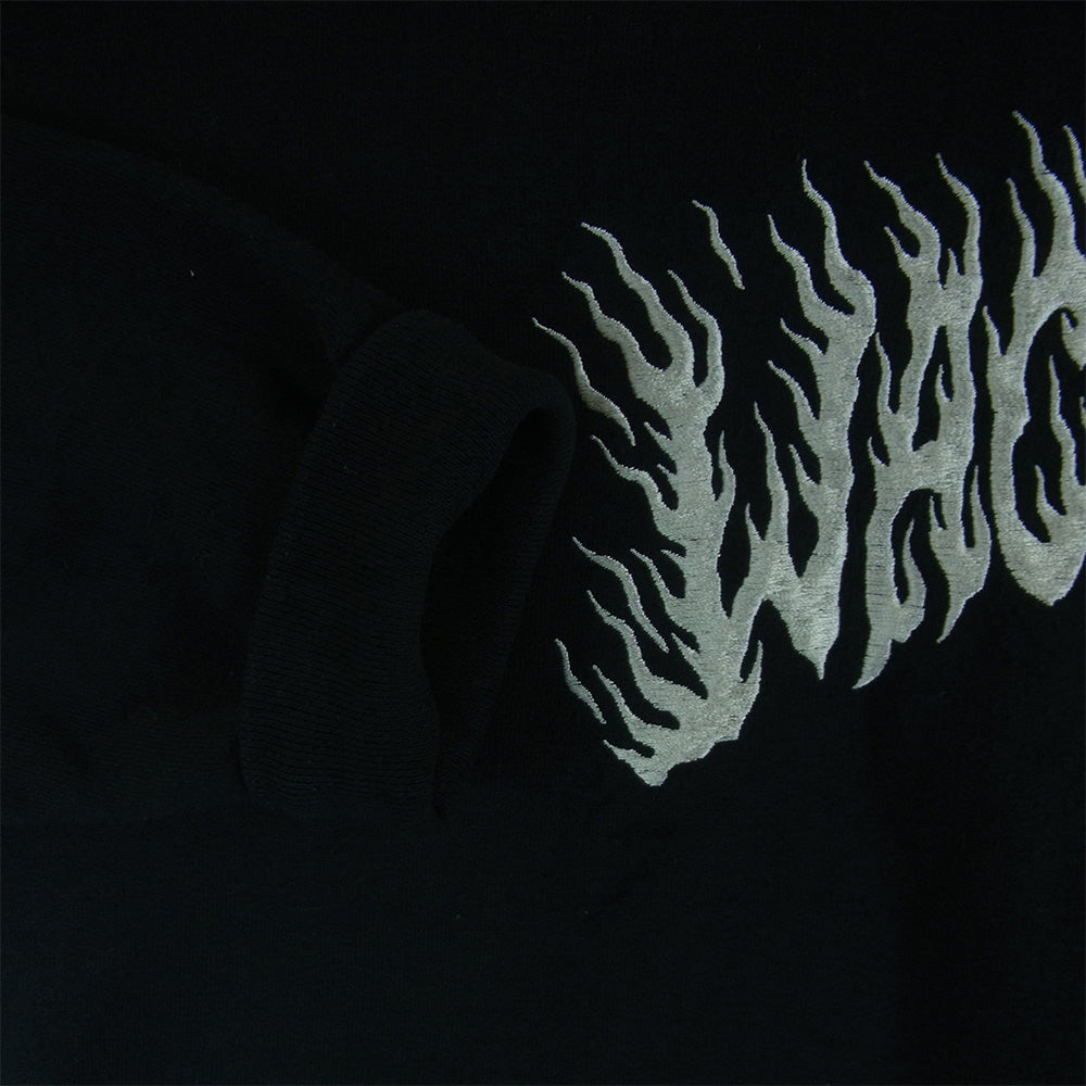 WACKO MARIA ワコマリア 25AW TIM LEHI CREW NECK SWEAT SHIRT TYPE-2 ロゴ刺繍 ティムリーハイ クルーネック スウェット トレーナー ブラック系 XL【中古】