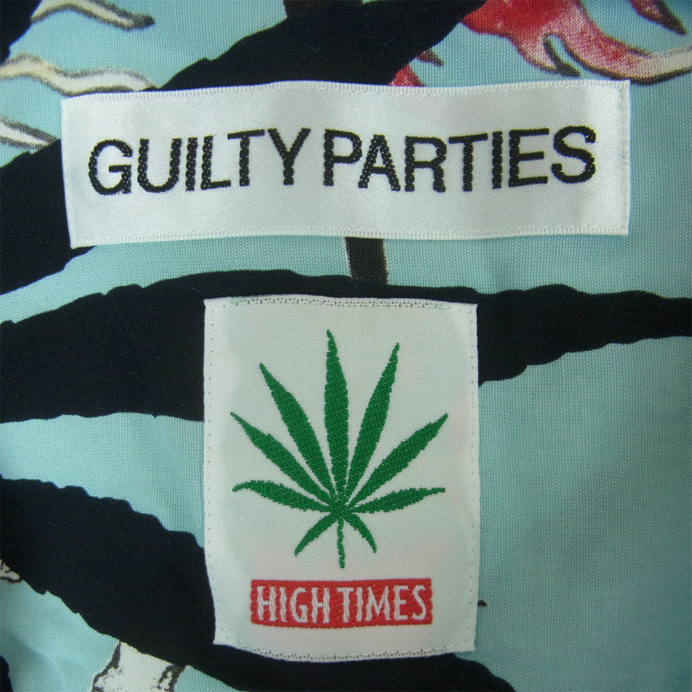 WACKO MARIA ワコマリア HIGHTIMES S/S HAWAIIAN SHIRT -TYPE 2 ハイタイム ハワイアン シャツ 半袖 アロハ ライトブルー系 XXL【中古】
