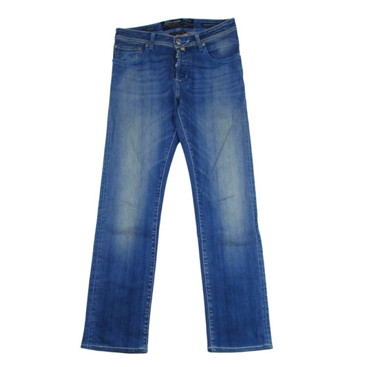 JACOB COHEN ヤコブコーエン 688 LIMITED EDITION リミテッドエディション 限定 ブルーステッチ ハラコパッチ ボタンフライ デニムパンツ ジーンズ インディゴブルー系 29【中古】