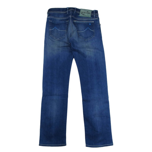 JACOB COHEN ヤコブコーエン 688 LIMITED EDITION リミテッドエディション 限定 ブルーステッチ ハラコパッチ ボタンフライ デニムパンツ ジーンズ インディゴブルー系 29【中古】