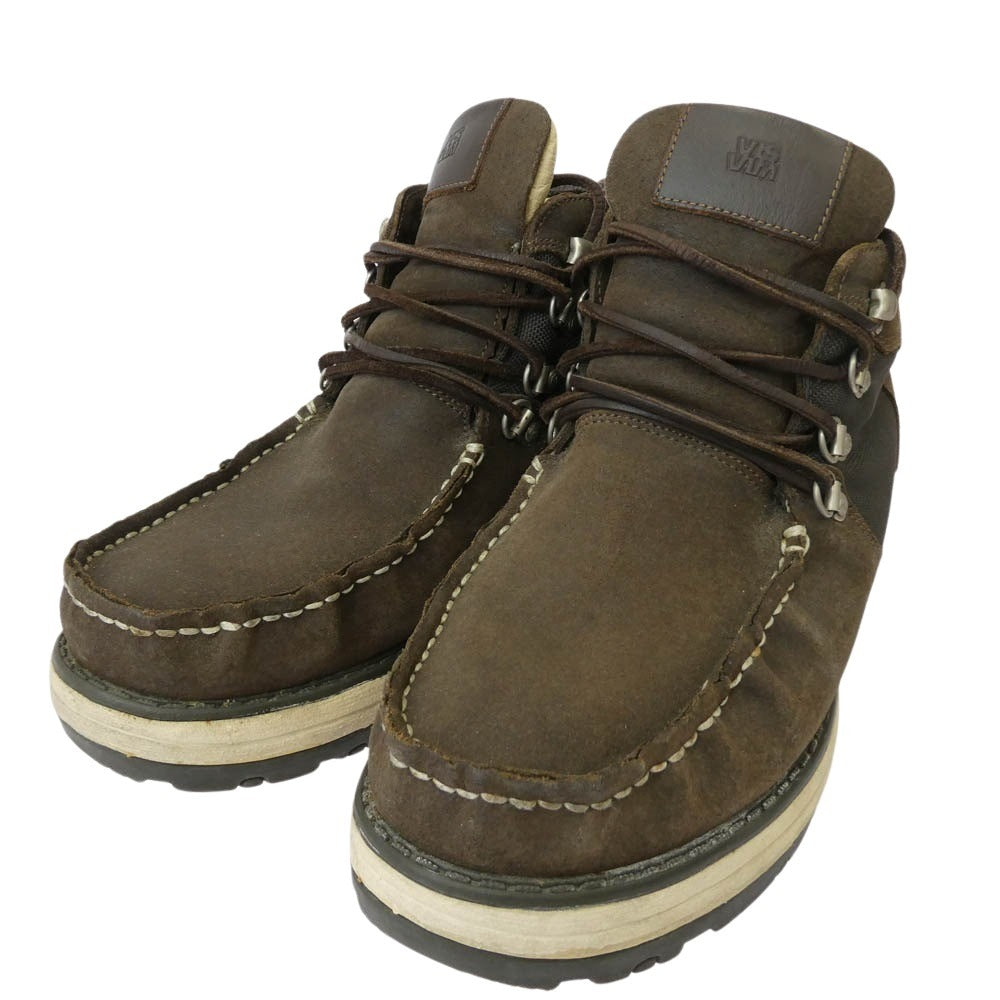 VISVIM ビズビム FANG HIKER レザー メッシュ切替 ハイカー マウンテンブーツ シューズ ブラウン系 US9【中古】