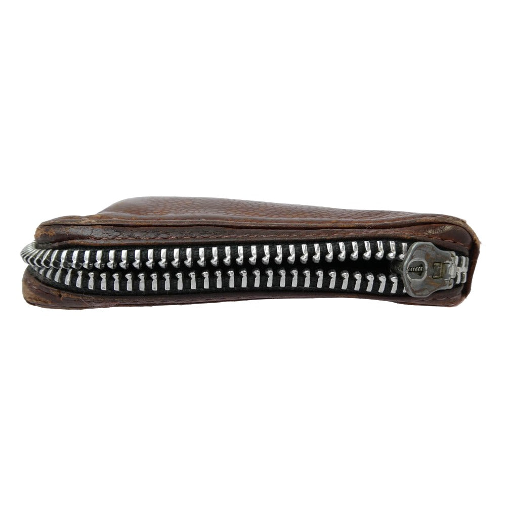 CHROME HEARTS クロムハーツ（原本無） REC F ZIP 3 セメタリー クロスパッチ ラウンドファスナー ウォレット ダークブラウン系【中古】