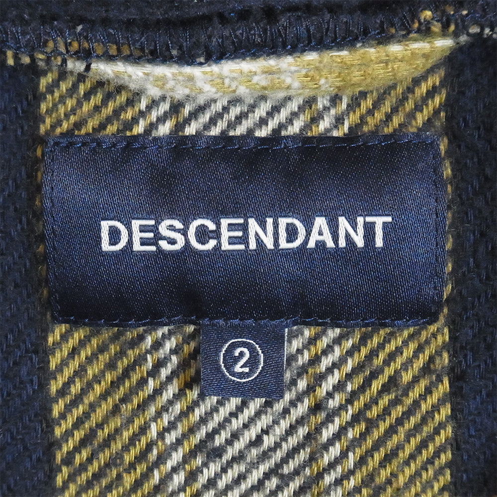 DESCENDANT ディセンダント フード付き チェック シャツ イエロー系 2【中古】