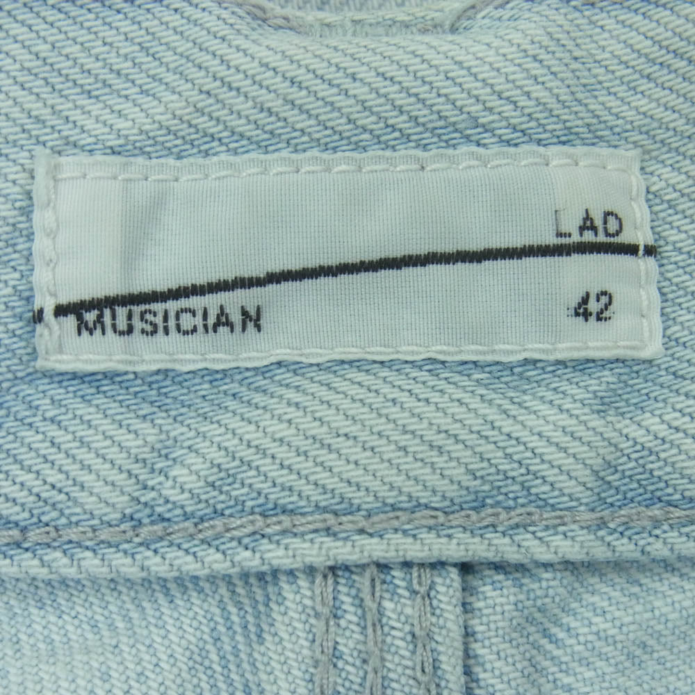 LAD MUSICIAN ラッドミュージシャン 2122-515 12oz WIDE DENIM PANTS 12オンス ワイド デニム パンツ インディゴブルー系 42【中古】