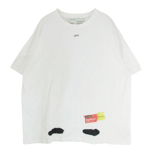 OFF-WHITE オフホワイト 19SS OMAA038E19185124 Diagonal Spray Paint Tee ダイアゴナル スプレー ペイント 半袖 Tシャツ ホワイト系 XL【中古】