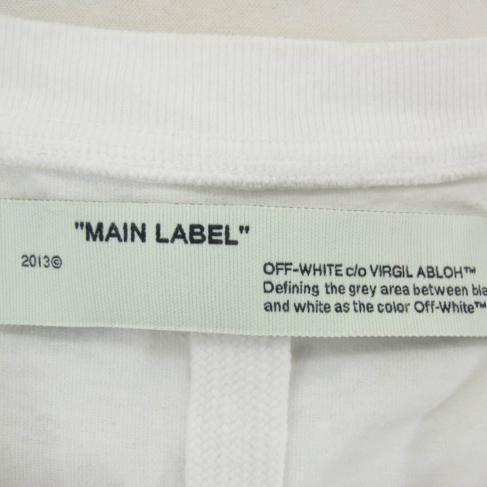 OFF-WHITE オフホワイト 19SS OMAA038E19185124 Diagonal Spray Paint Tee ダイアゴナル スプレー ペイント 半袖 Tシャツ ホワイト系 XL【中古】