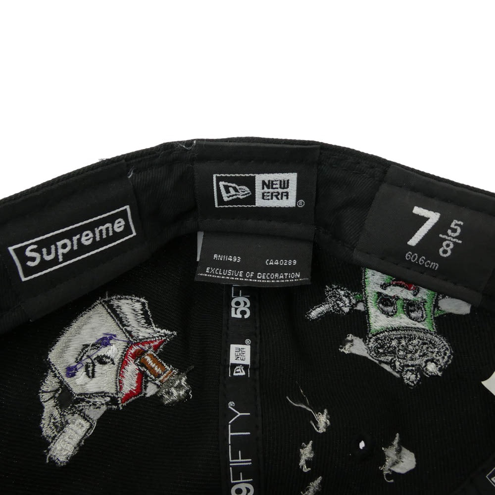 Supreme シュプリーム 22SS Characters S Logo キャラクターズ エス ロゴ キャップ 帽子 ブラック系【中古】