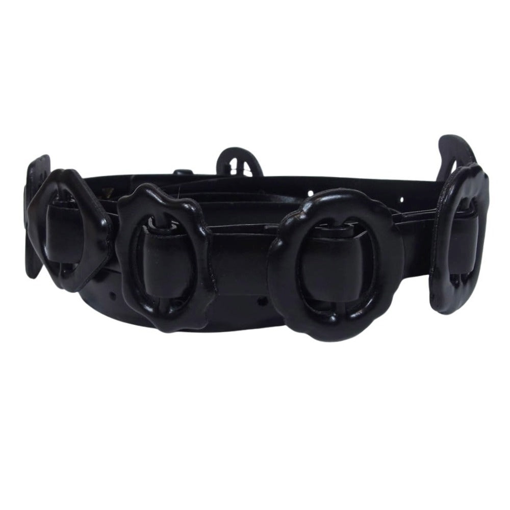 TOGA トーガ 19AW TA92-AH058 MOTIF BELT 2 モチーフ レザーベルト ブラック系 ONE【極上美品】【中古】