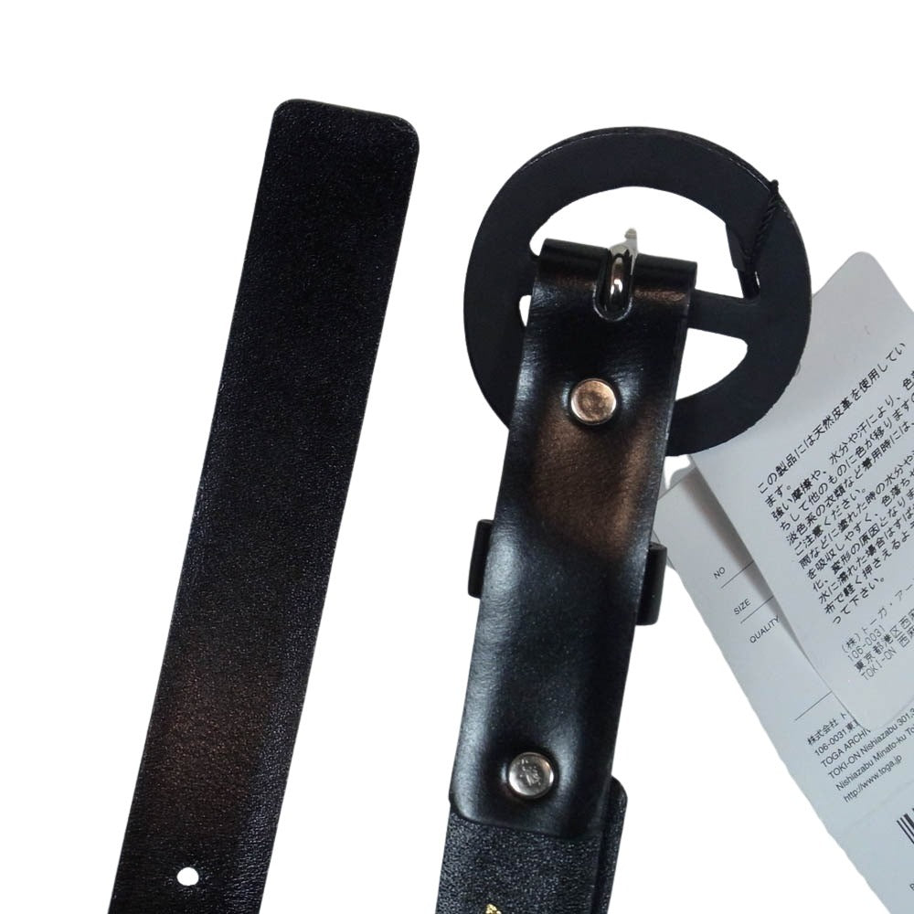 TOGA トーガ 19AW TA92-AH058 MOTIF BELT 2 モチーフ レザーベルト ブラック系 ONE【極上美品】【中古】