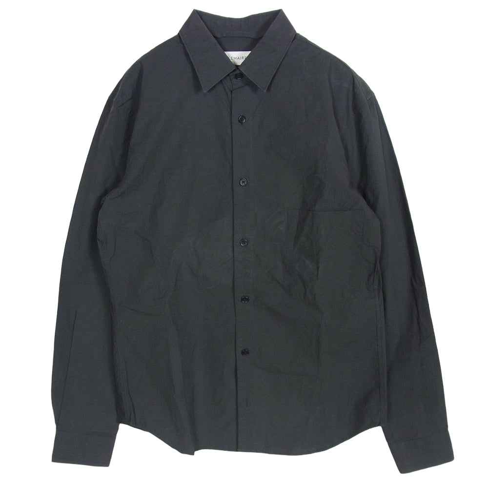 LEMAIRE ルメール コットン 長袖 レギュラーカラー シャツ ダークグレー系 46【中古】
