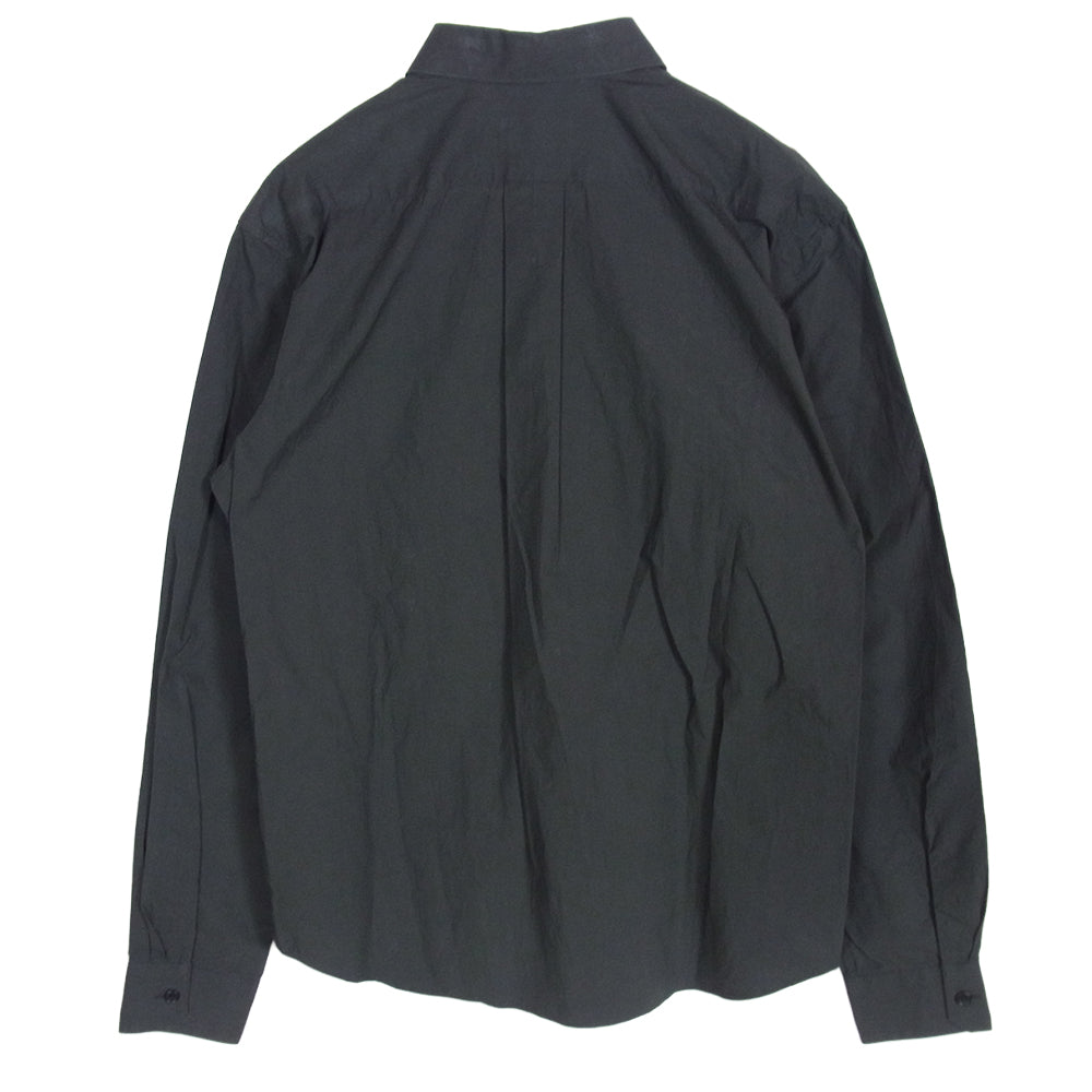 LEMAIRE ルメール コットン 長袖 レギュラーカラー シャツ ダークグレー系 46【中古】