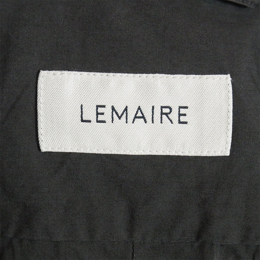 LEMAIRE ルメール コットン 長袖 レギュラーカラー シャツ ダークグレー系 46【中古】