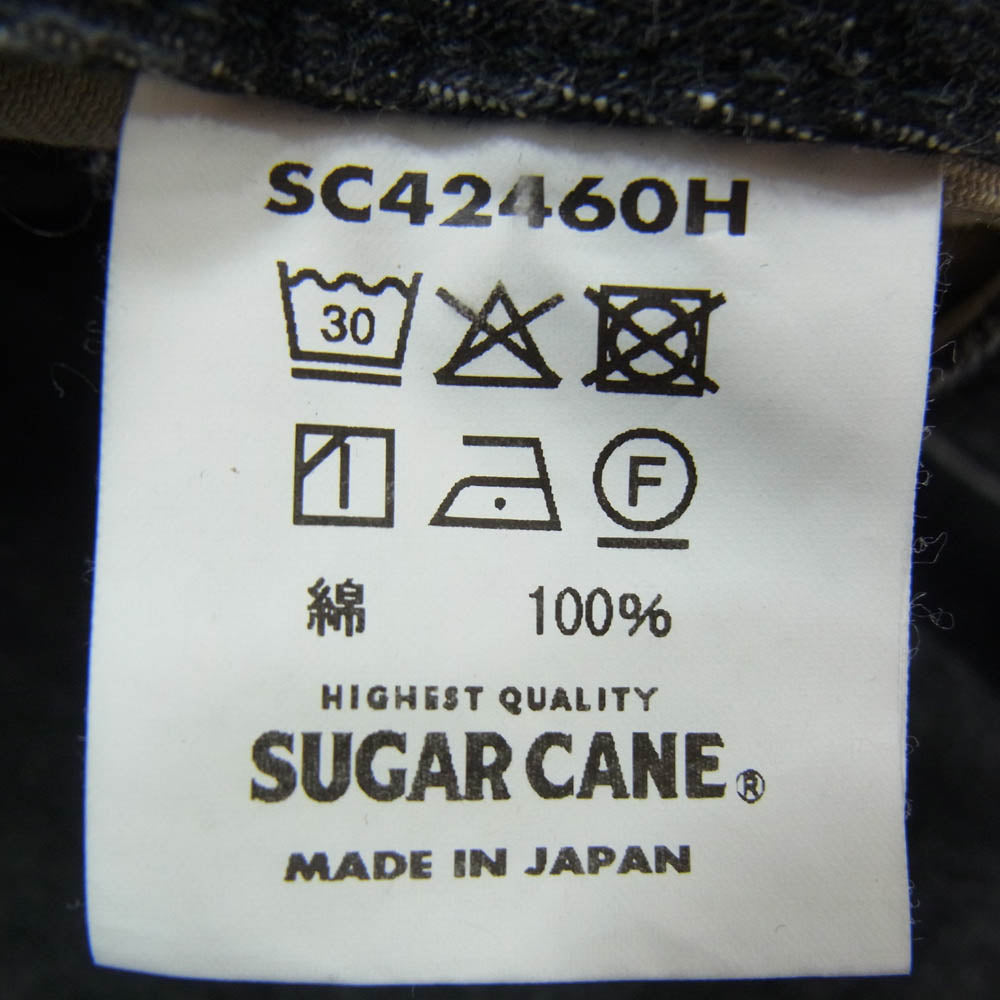 SUGAR CANE シュガーケーン SC42460H 14.25oz. BLACK DENIM 1947 HARD WASH MODEL 洗い加工 ブラック デニム パンツ ブラック系 38【中古】