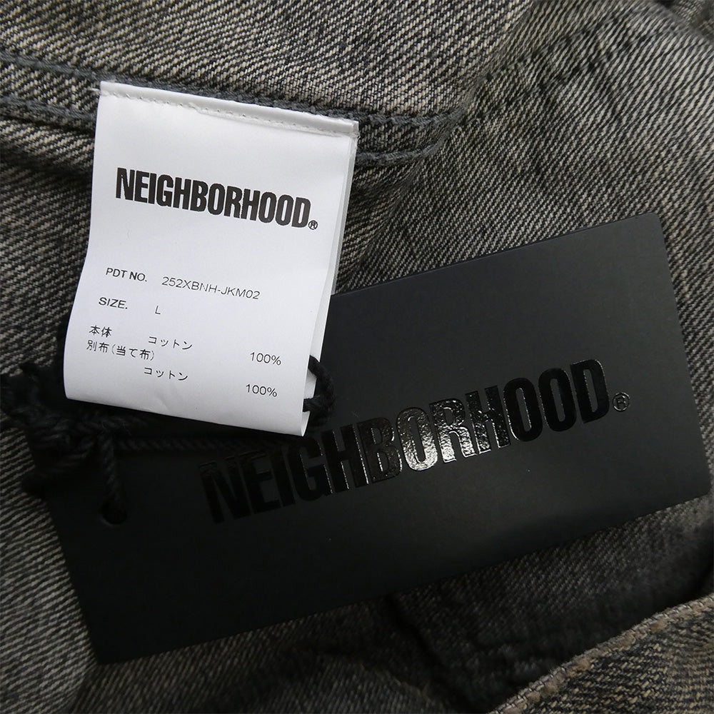 NEIGHBORHOOD ネイバーフッド 25AW 252XBNH-JKM02 SAVAGE DENIM TYPE-1 JACKET セルビッチ デニム ジャケット マルチカラー系 L【極上美品】【中古】