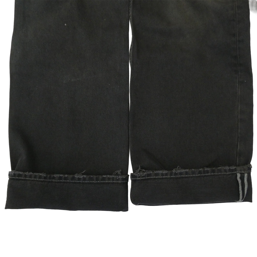 BALENCIAGA バレンシアガ 25SS 833430 TSW85 Fitted Low-Waist Pants ダメージ加工 ローウエスト デニム パンツ ブラック系 S【新古品】【未使用】【中古】