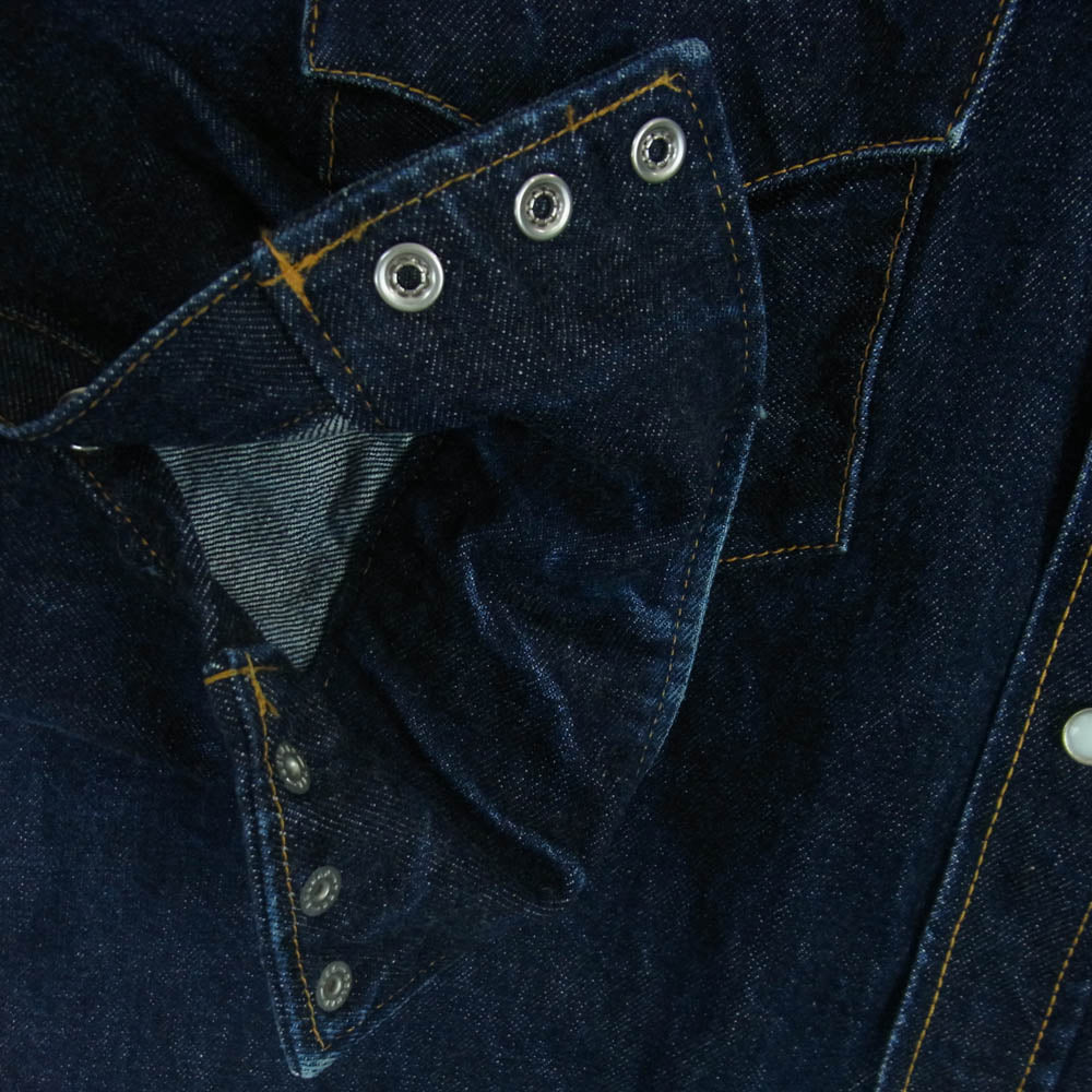 STUDIO D’ARTISAN ステュディオダルチザン D5571 14オンス デニム ウエスタン シャツ 長袖 インディゴブルー系 42【中古】