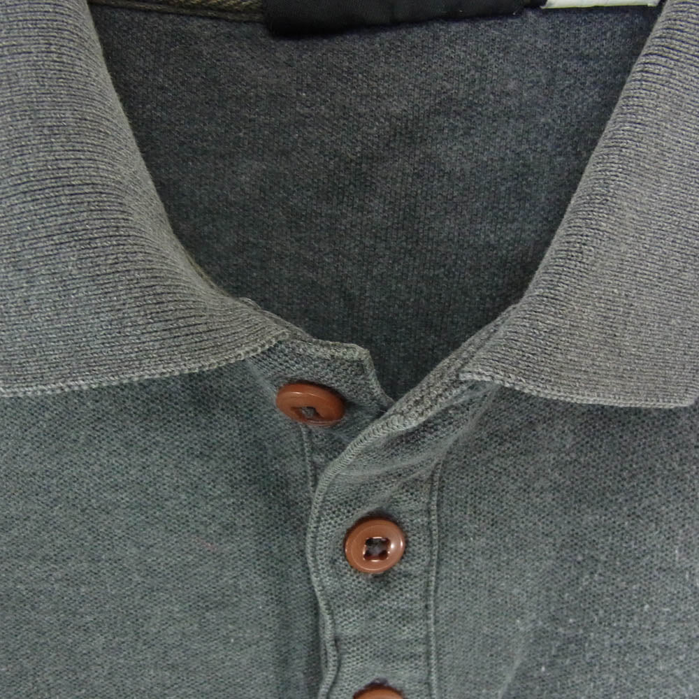 patagonia パタゴニア 95SS 52821 ロゴ 刺繍 POLO SHIRT 半袖 ポロ シャツ グレー系 L【中古】