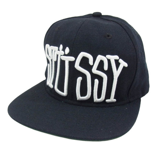STUSSY ステューシー CAPZ 刺繡 ロゴ ベースボール キャップ 帽子 ブラック系【中古】